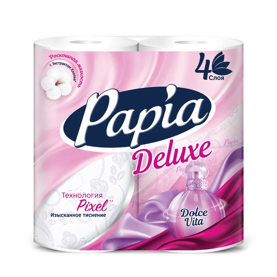 PAPIA DELUXE Toilet paper Aroma Dolce Vita 4 layers 4 rolls