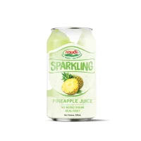 Orange Juice Sparkling Aluminum Canned Bottle Water 330ml By Nawon Supplier