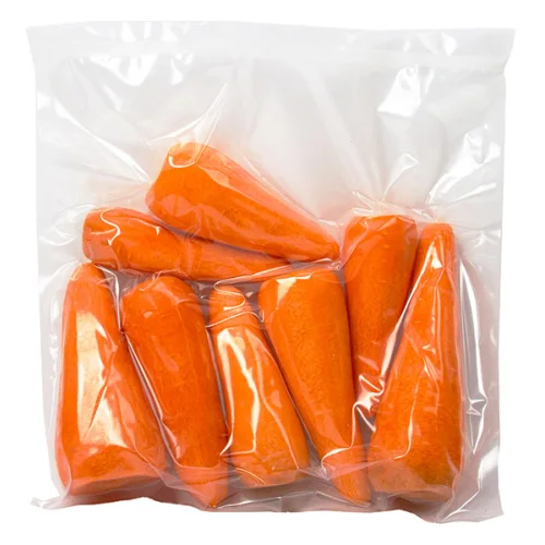 Carrots in vacuum packaging 