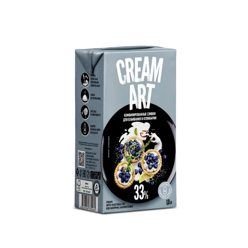 Creamart 33% combined cream for whipping and cooking, without sugar