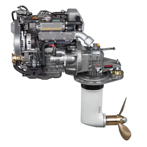 Судовой дизельный двигатель Yanmar 3JH5E мощностью 39 л.с. Бортовой двигатель
