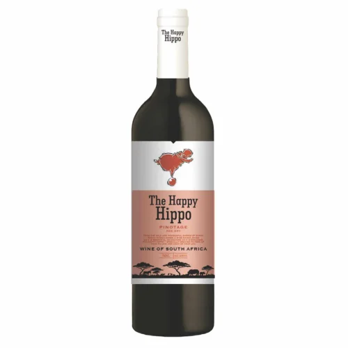 Вино защищенного наименования места происхождения красное региона Вестерн Кейп  Хэппи Хиппо Пинотаж сухое