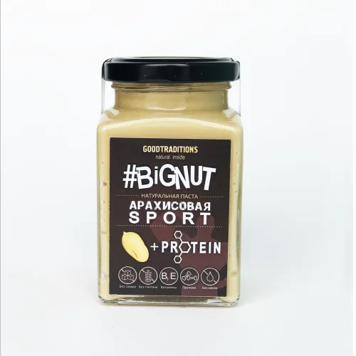 Peanut Paste "Sport" with protein, glass, 240g