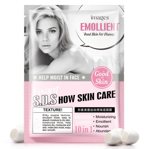Face mask with silk proteins Emollient S.D.S