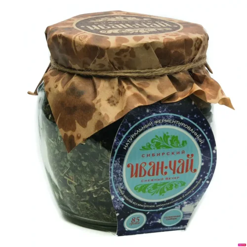 Siberian Ivan tea, "Snowy Evening", glass jar, 85g