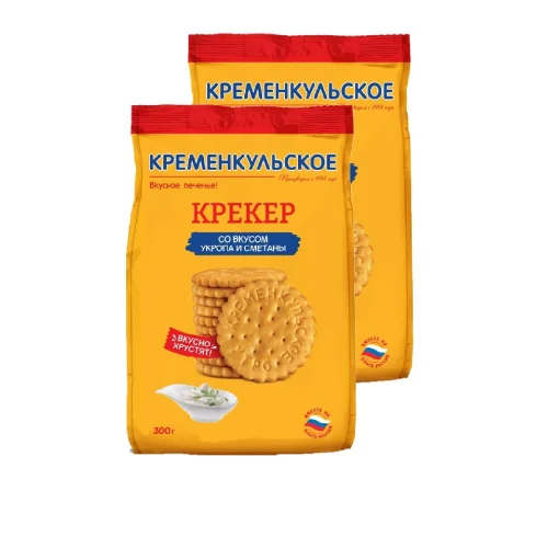Kremenkul cracker with dill and sour cream flavor