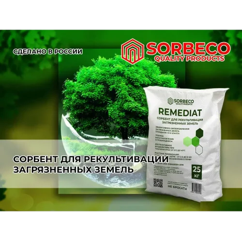 Sorbent for reclamation of polluted land Remediat
