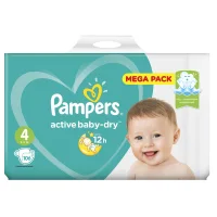 Подгузники Pampers Active Baby-Dry 9–14 кг, размер 4, 106 шт.
