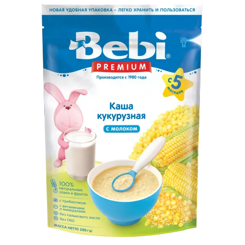 Porridge for children Bebi Premium Milk Corn from 5 months. 200 gr (9 pcs.)