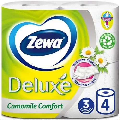 Zeva Deluxe Toilet paper 3-layer white with the scent of flowers 