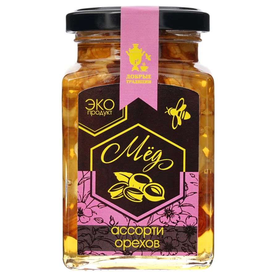 Assorted nuts in honey, 320g