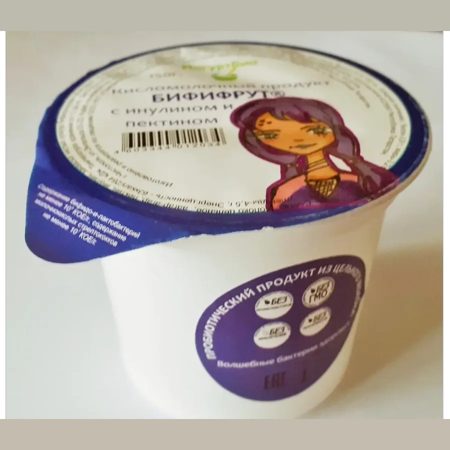 Продукт кисломолочный «Бифифрут®»  с  добавлением инулина  в сочетании с пектином и без