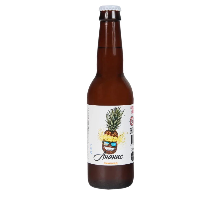 Напиток безалкогольный газированный сокосодержащий торговой марки: «Custom Fresh» (Кастом Фреш») Ананас  БЕЗ САХАРА