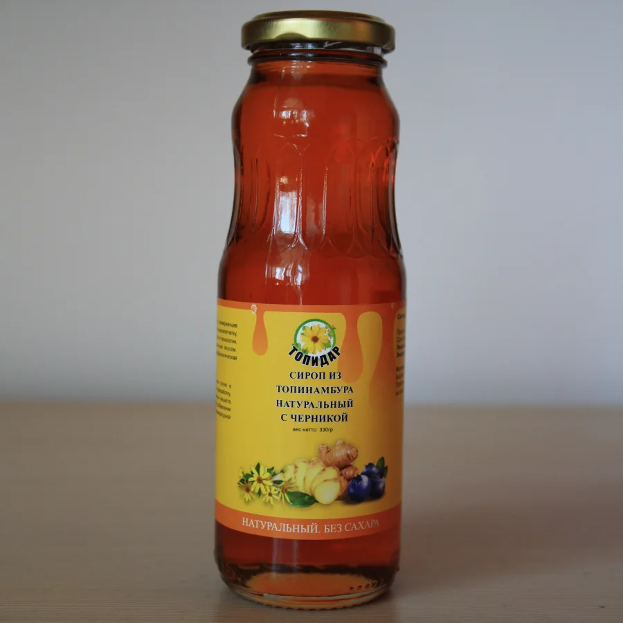 Topinambura natural syrup with blueberries, 330 gr