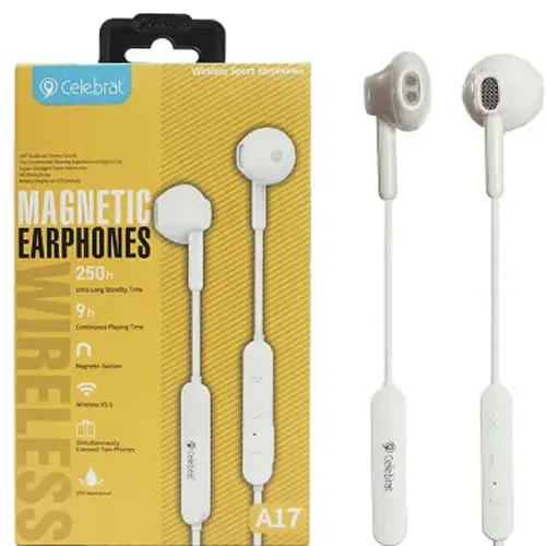 Headphones Wired with Microphone Celebrat A17 {White}