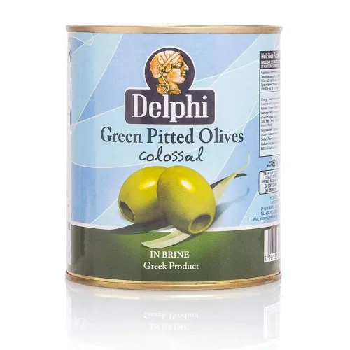 Pitted olives in brine Colossal 121-140 DELPHI 820g