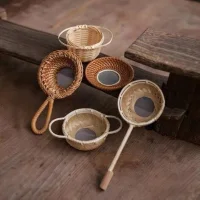 Woven Bamboo Tea Filter Strainer, Rattan Tea Filter, Vietnam Handicraft