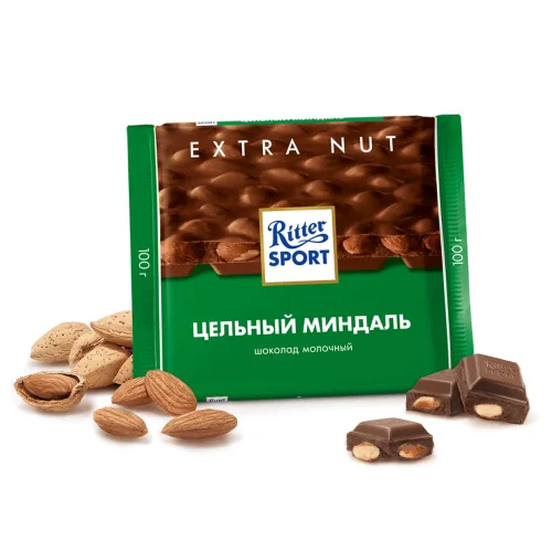 Chocolate Ritter Sport Extra Nut Milk Solid Almonds