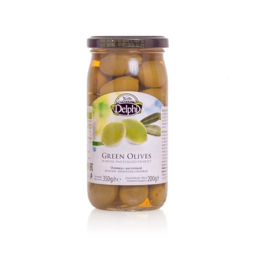 Olives with a bone in brine Delphi 350g