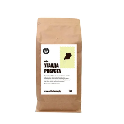 Кофе натуральный жареный "Coffee Factory" Уганда Робуста 1 кг (зерно)
