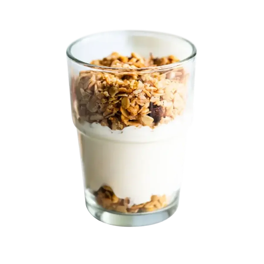 Granola with yoghurt and nuts