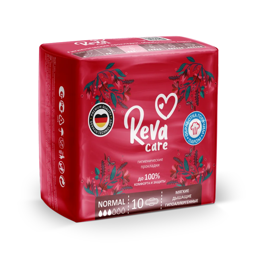 Reva Care Normal sanitary pads, 10 pcs
