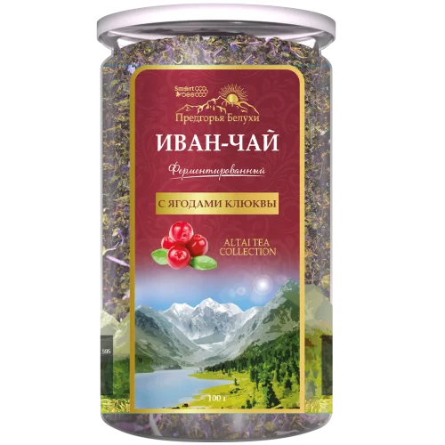 Напиток чайный  Иван-чай Сушеные цветы с ягодами клюквы 