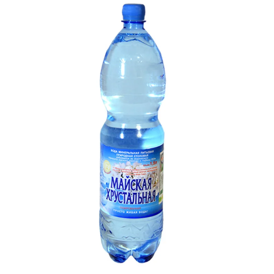 Минеральная вода "Майская Хрустальная", 1,5л, газ