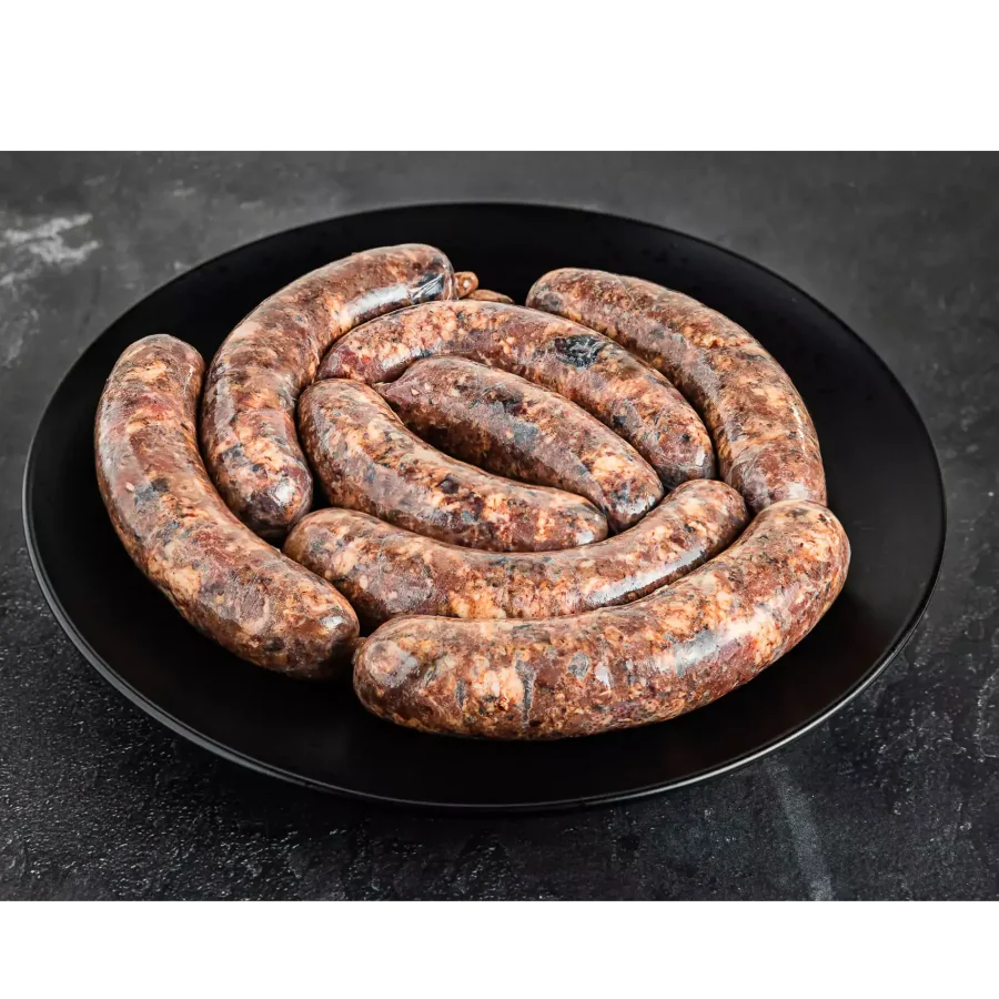 Sausages for frying with prunes