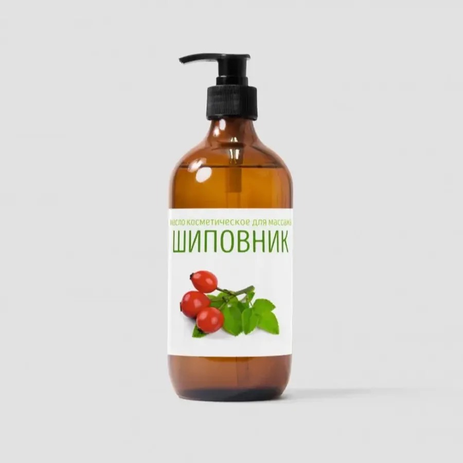 Massage oil with rose hip extract