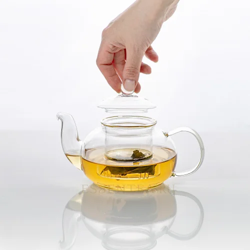 Glass teapot with glass flask 600 ml