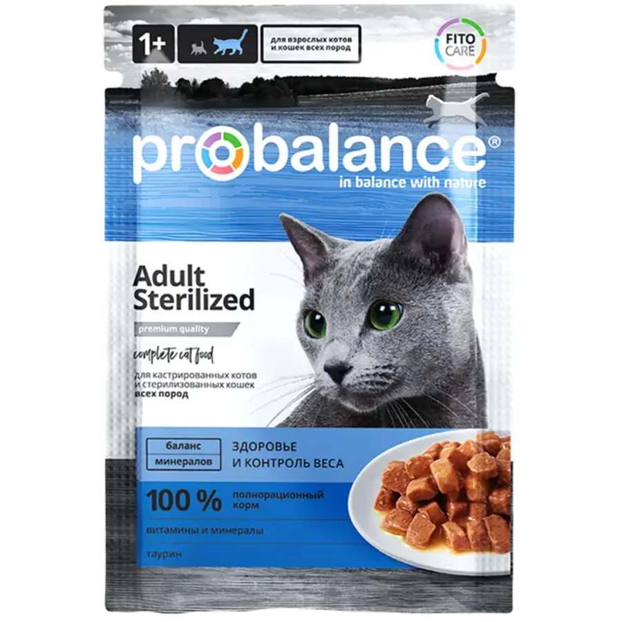 Probalance д/кошек Adult Sterilized, сашет 85 г