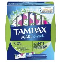 TAMPAX COMPAK PEARL Women's hygienic tampons with Super Duo 16pcs Applicator
