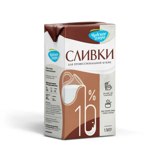 Сливки “чудское озеро” для кофе 10%