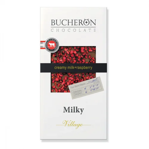 Молочный шоколад Bucheron с кусочками малины