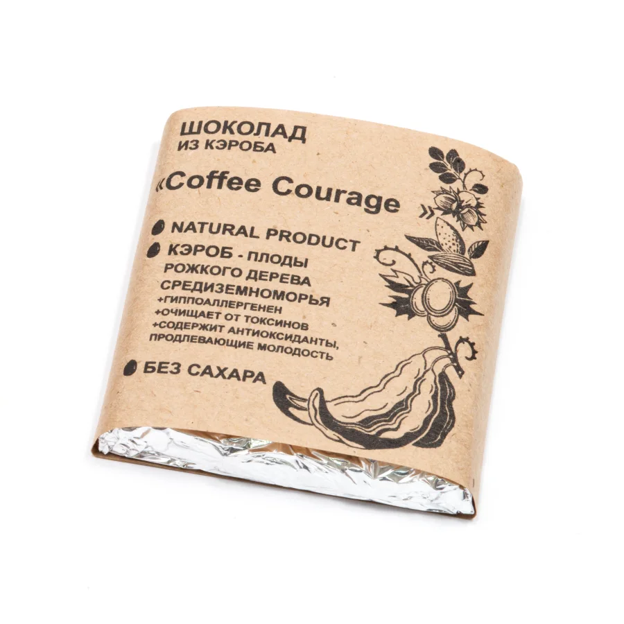 Шоколад из кэроба coffee courage vegan 50 гр