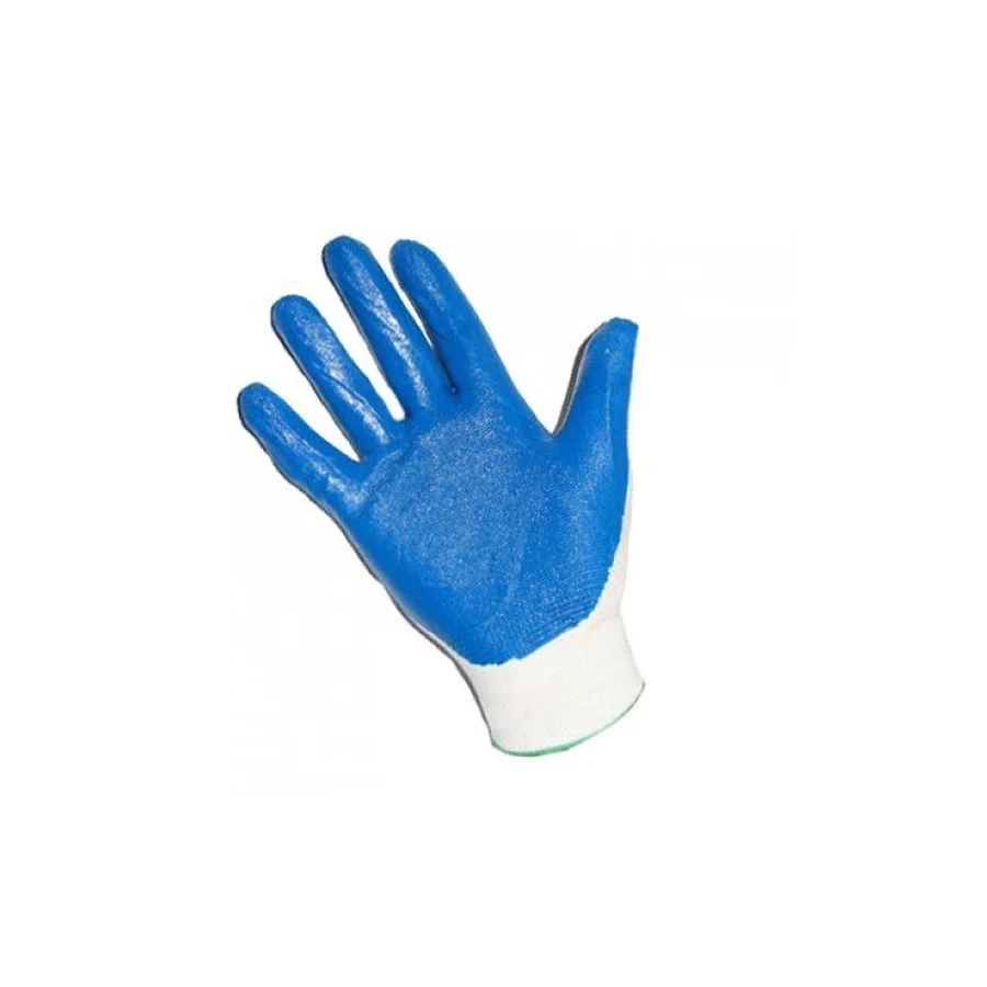 Nylon glove with nitrile foam coating