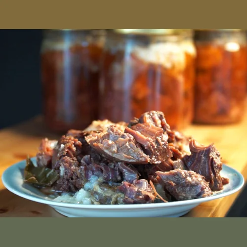 Farm Beef stewed 100% Premium 500g “BASHINPRO”