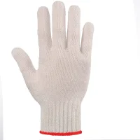 HB medium gloves with PVC 7.5 grade, 4 threads, white, M, 10/300