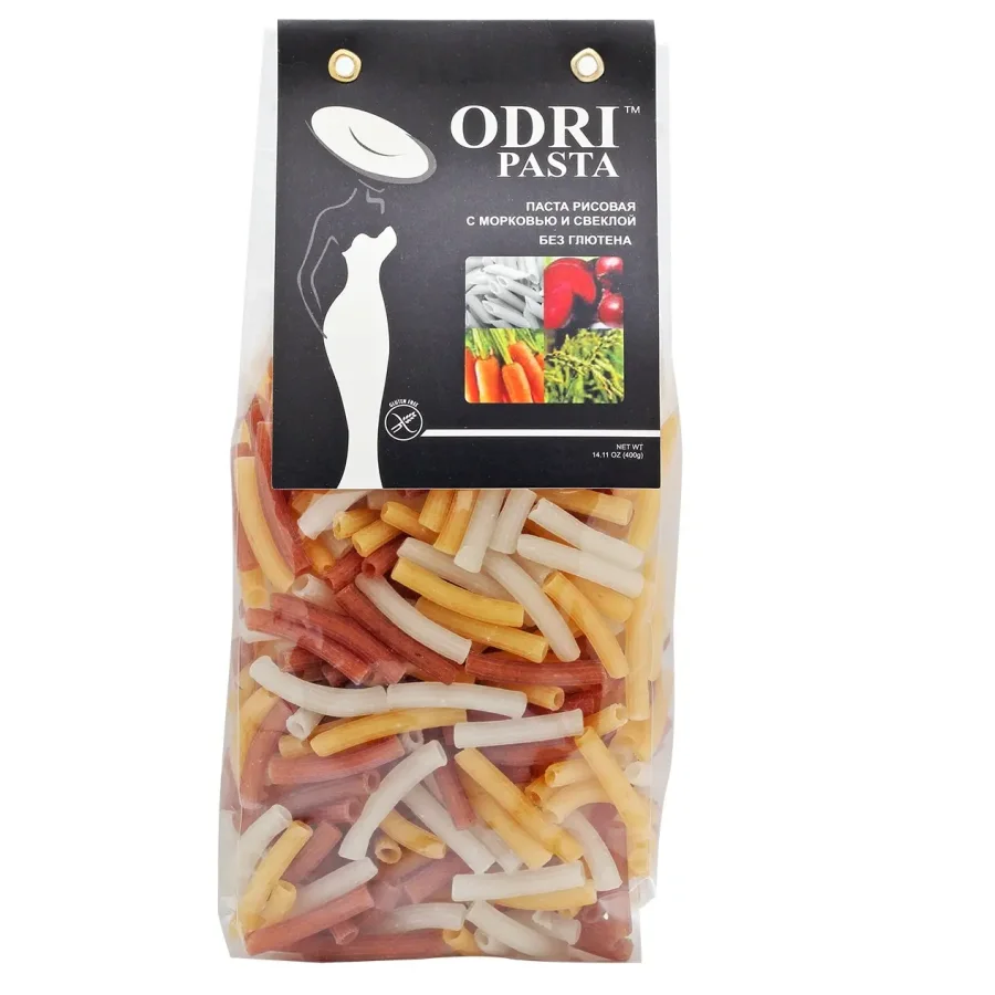 Gluten-free penne paste mix (with carrots, beetroot and rice)
