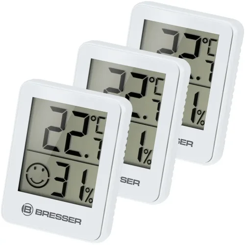 Hygrometer and thermometer Bresser Temeo Hygro, set 3 pcs., White