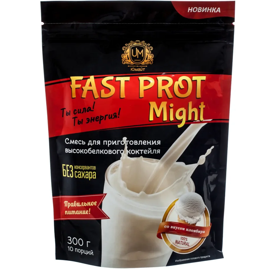 Protein shake "Fast Prot Might" with ice cream flavor, 300g