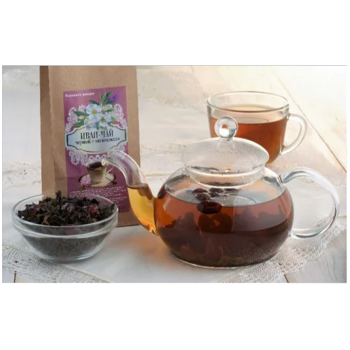 Ivan tea fermented black with rosehip
