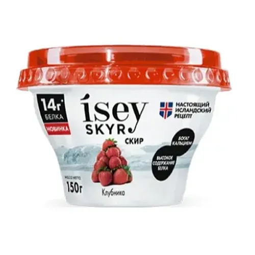 Исландский Скир с клубникой ISEY SKYR 1,2% 150г