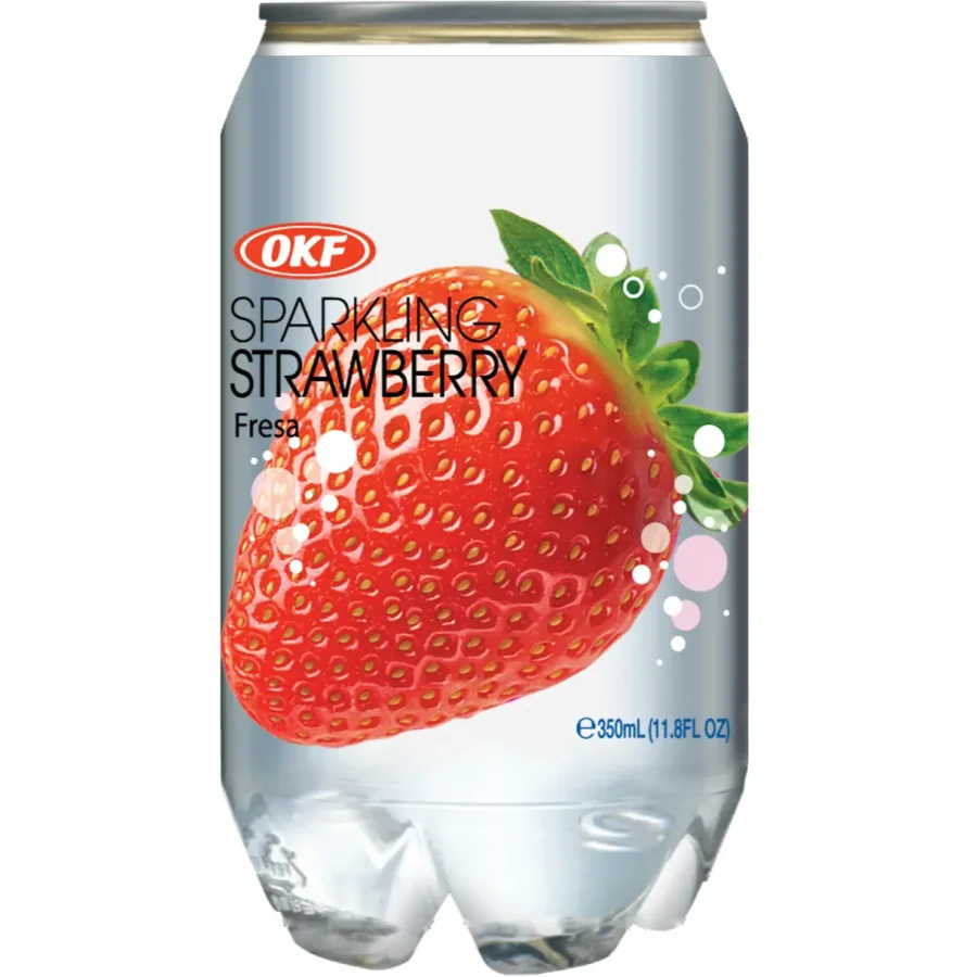 Sparkling water with taste of strawberry OKF
