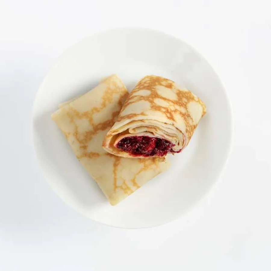 Pancakes with cherry