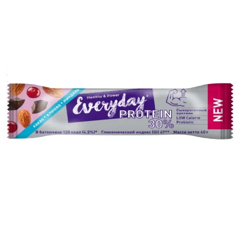 Protein bar EVERYDAY 30% PROTEIN cocoa, almonds, cranberries 
