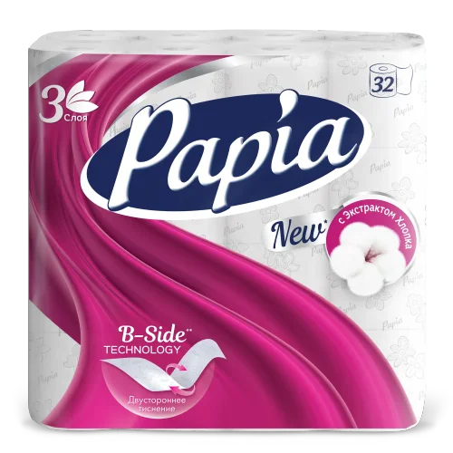PAPIA Toilet paper 3 layers 8 rolls
