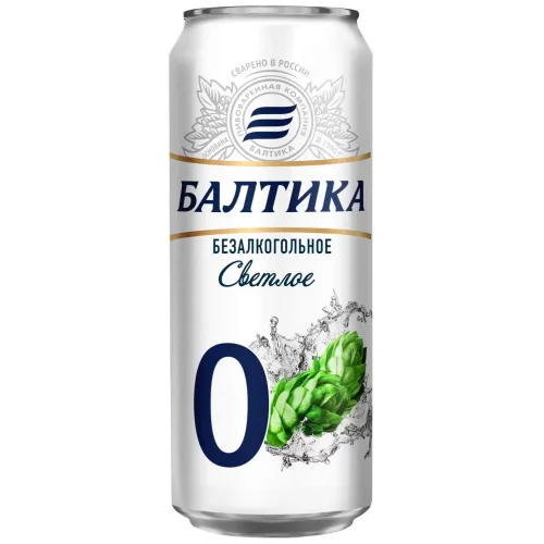 Baltika 0 non-alcoholic light beer, 0.45l, w/b