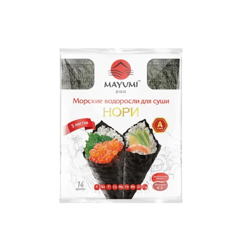 Нори (морские водоросли для суши) Mayumi,  5 листов